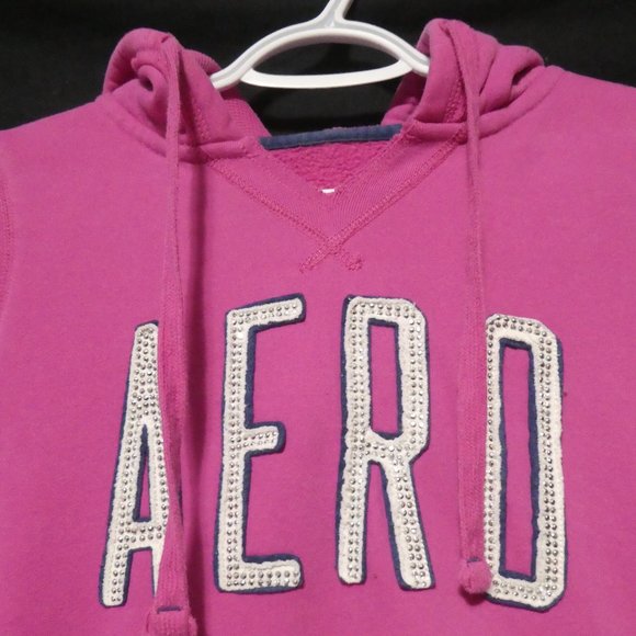 AEROPOSTALE | medium | Pink Hooded Sweatshirt / Hoodie | Kangaroo Pockets | GUC - Picture 5 of 16